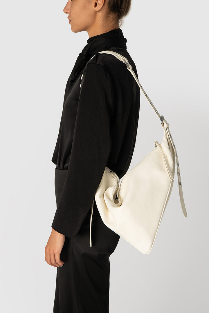Trayana Limewash Washed Leather Crossbody Bag