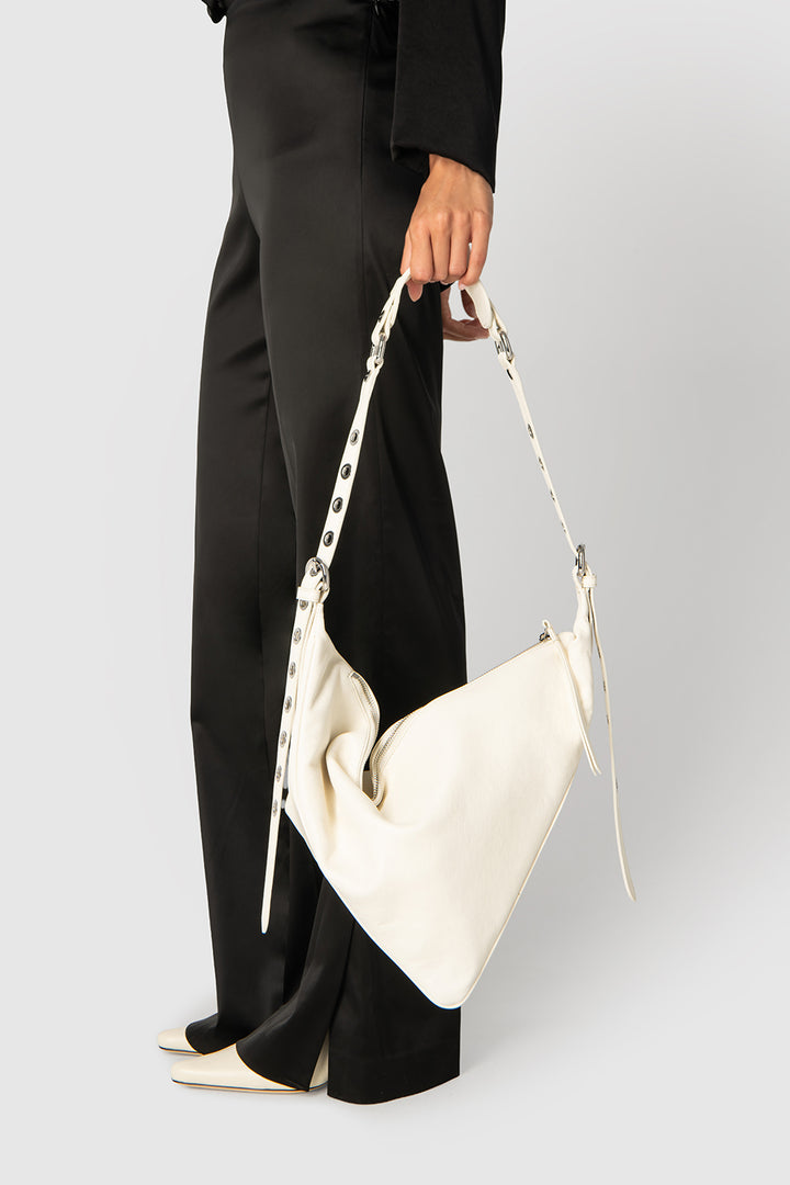 Trayana Limewash Washed Leather Crossbody Bag