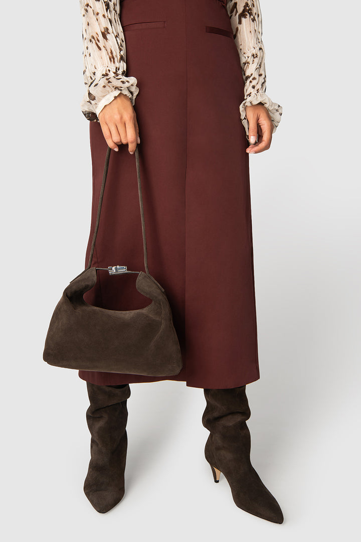 Lysander Ristretto Suede Leather Ankle Boot