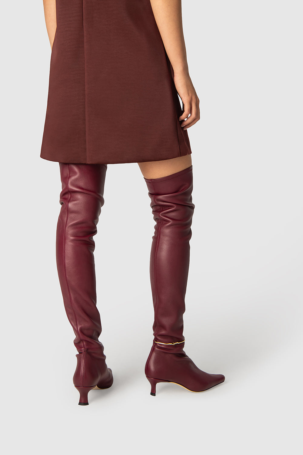 Kitten Stretch Stevie Sour Cherry Nappa Leather Boot