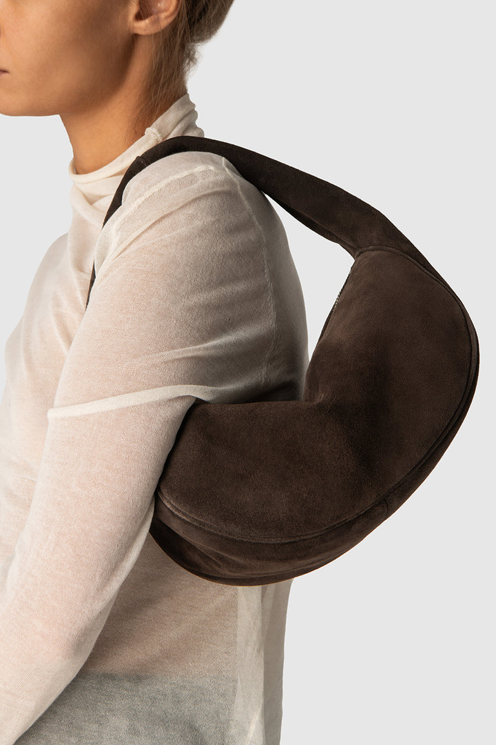 Cush Ristretto Suede Leather Shoulder Bag