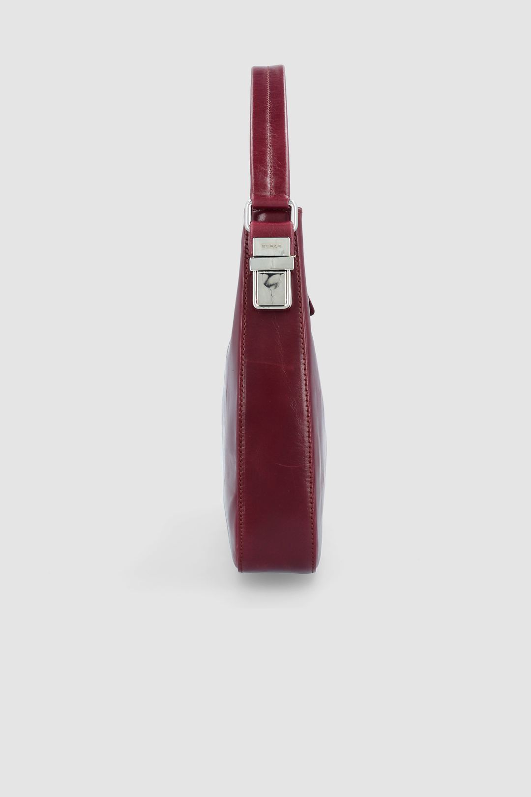 Rhea Sour Cherry Creased Calf Leather Shoulder Bag
