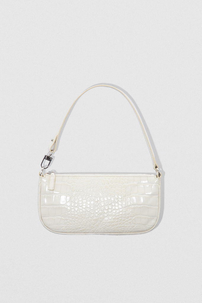 Rachel Cream Croco Embossed Leather BY FAR