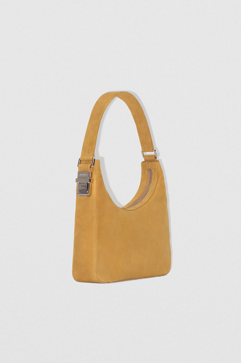 Rhea Cumin Kid Suede Leather Shoulder Bag