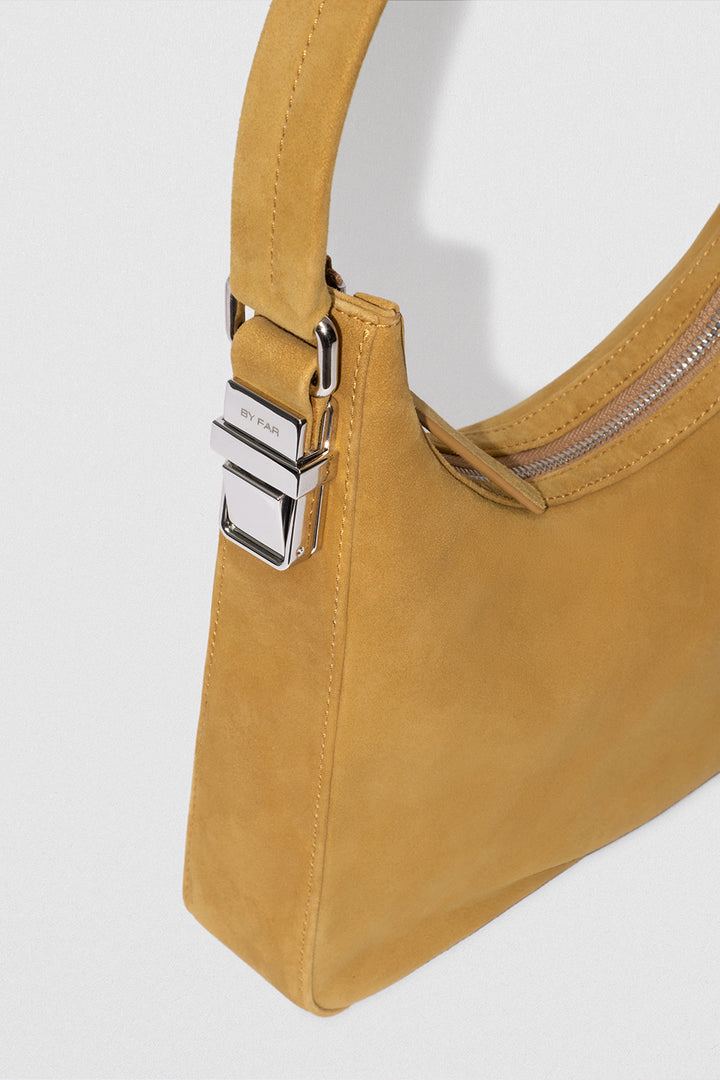 Rhea Cumin Kid Suede Leather Shoulder Bag