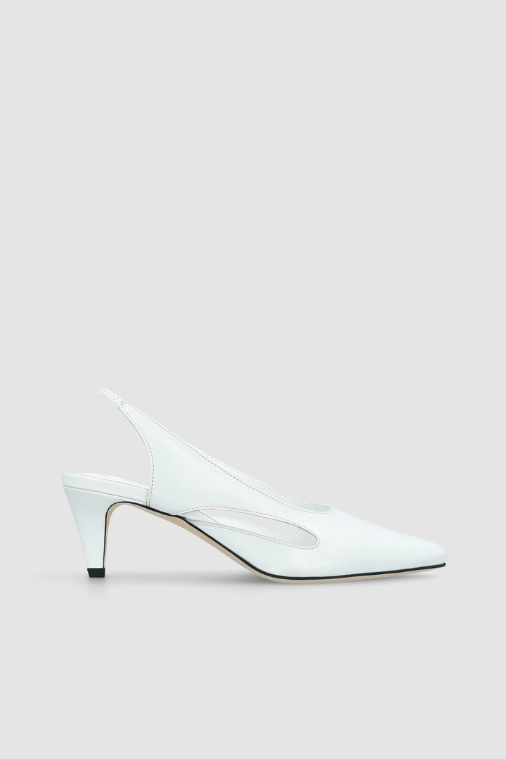 Runa Burrata Creased Calf Leather Slingback Pump