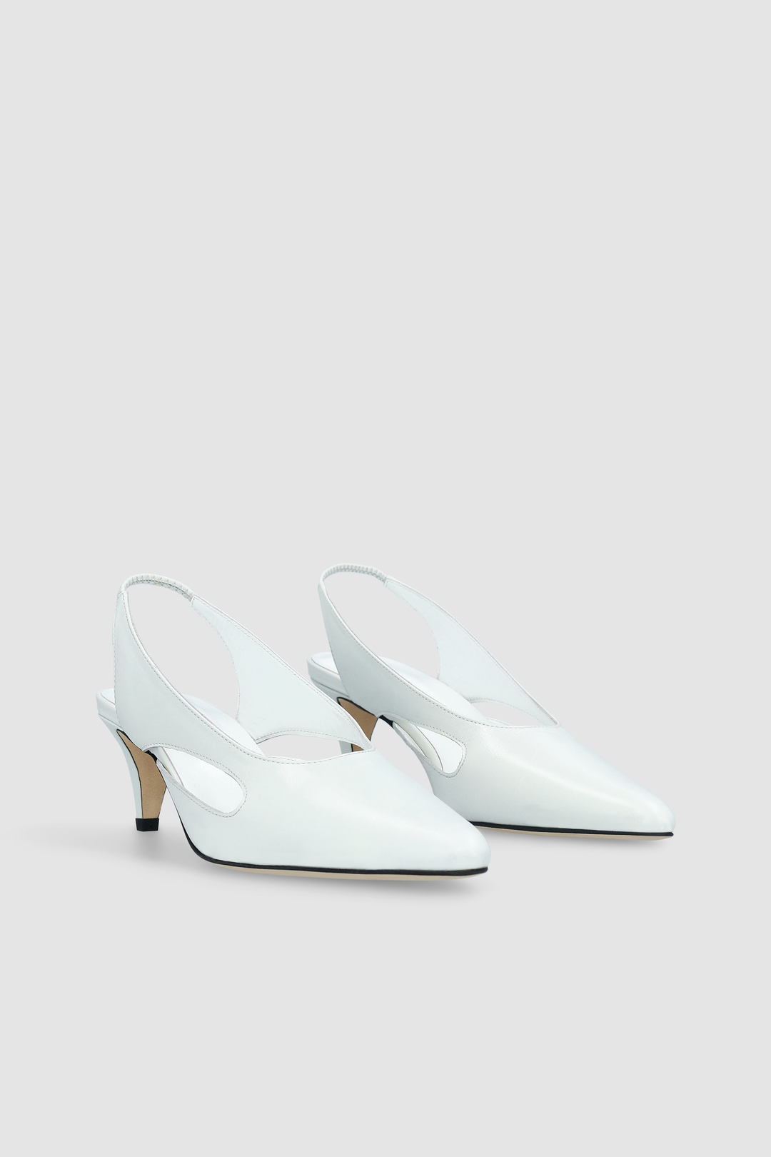 Runa Burrata Creased Calf Leather Slingback Pump