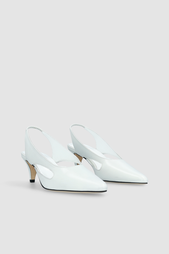 Runa Burrata Creased Calf Leather Slingback Pump