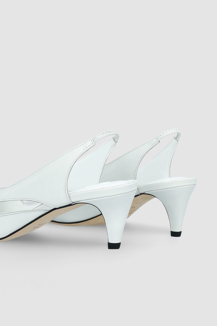 Runa Burrata Creased Calf Leather Slingback Pump