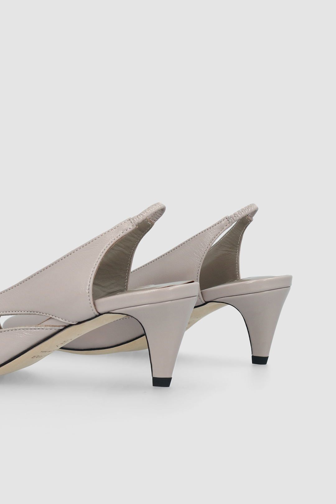 Runa Fossil Glossed Nappa Leather Slingback Pump