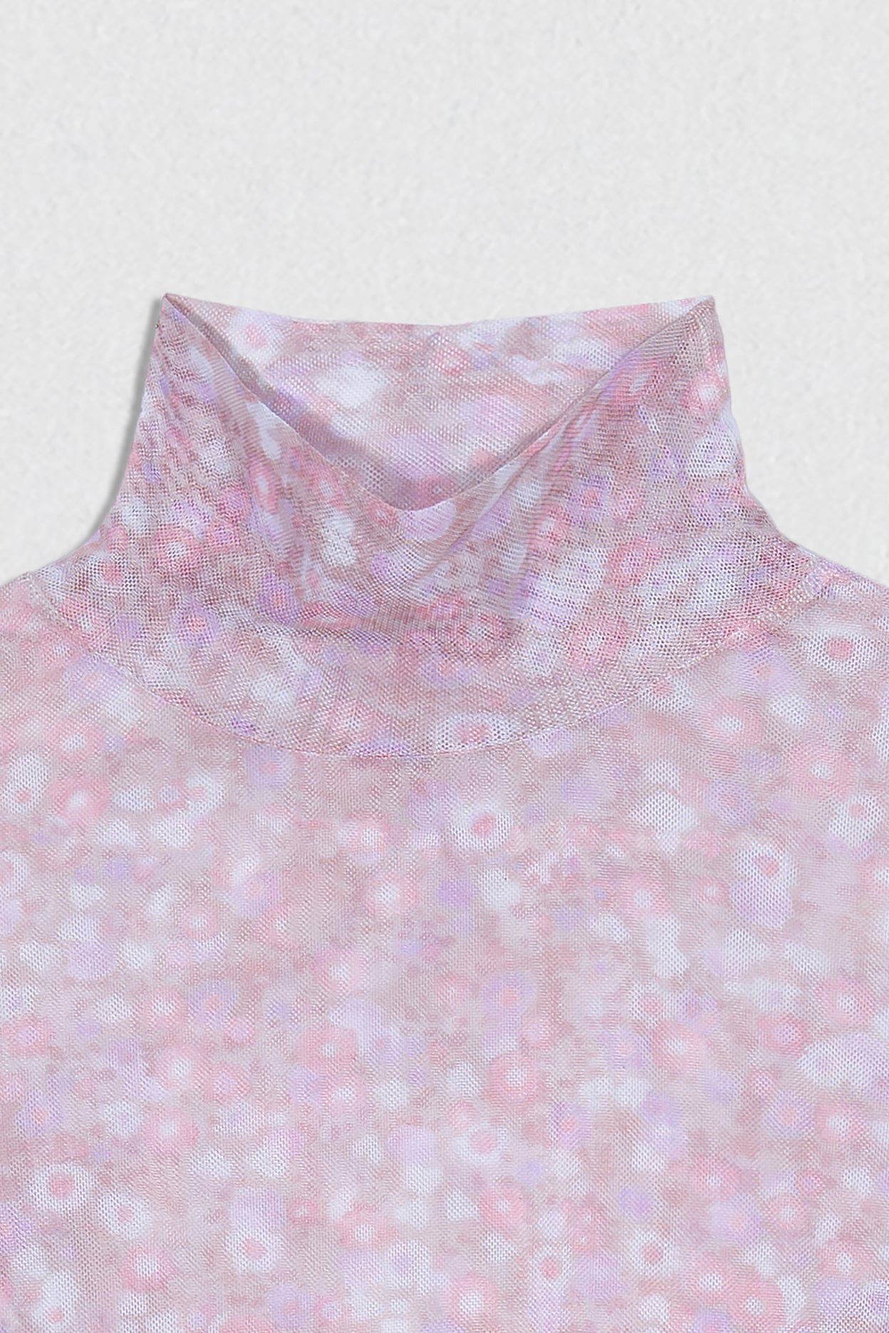 Pink floral mesh top deals