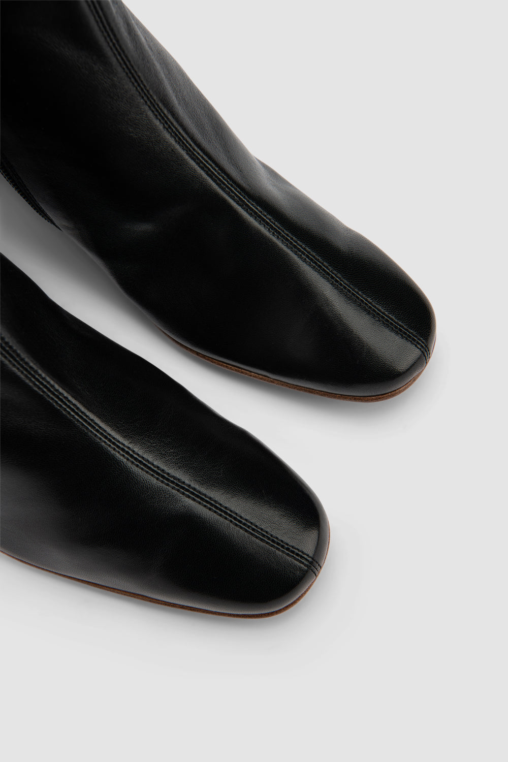 Sofia Black Leather Ankle Boot