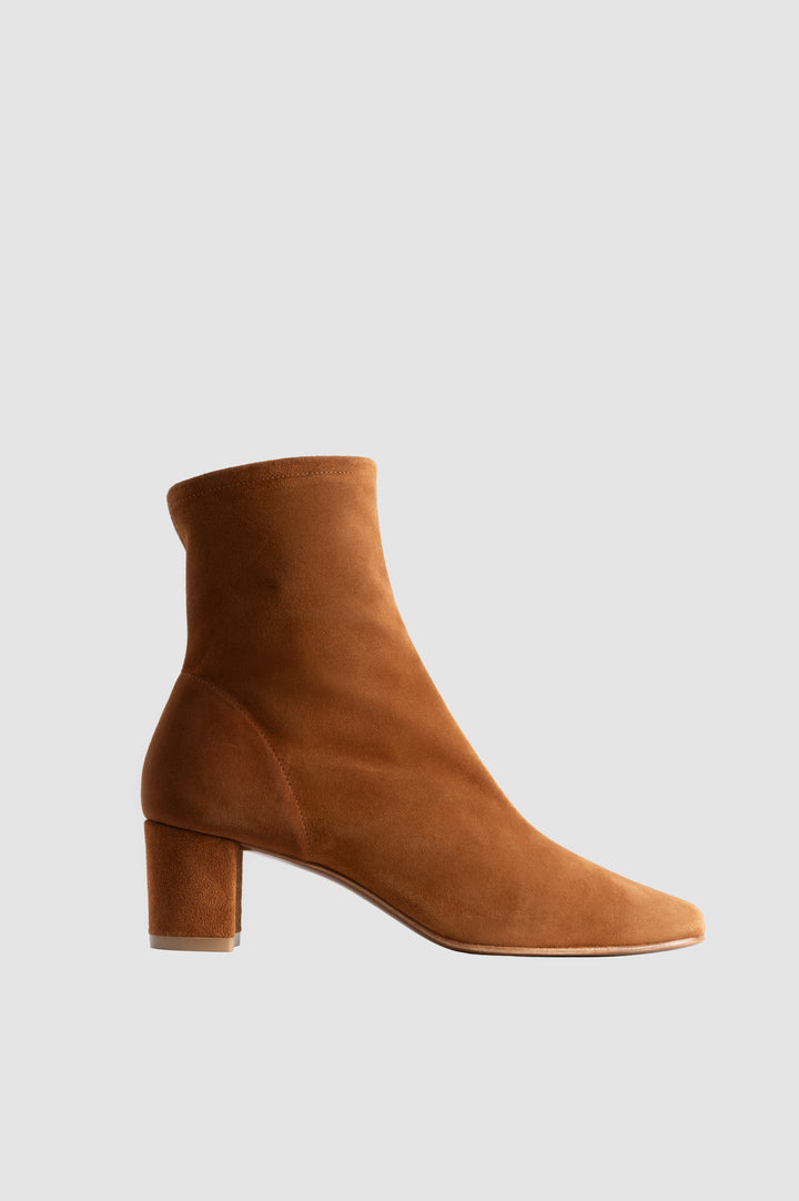 Sofia Summer Tan Suede Leather Ankle Boot