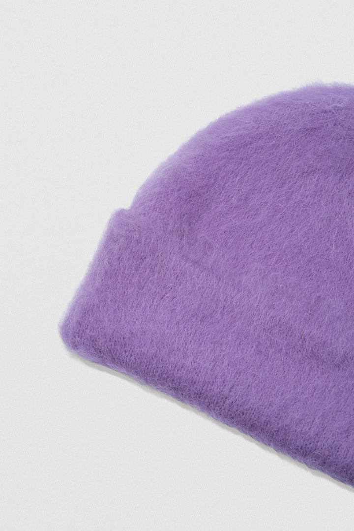 Solid Brushed Hat Lilac Alpaca