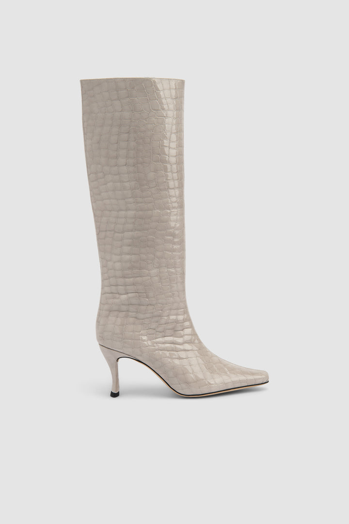 Stevie 42 Croco Embossed Knee-High Boot