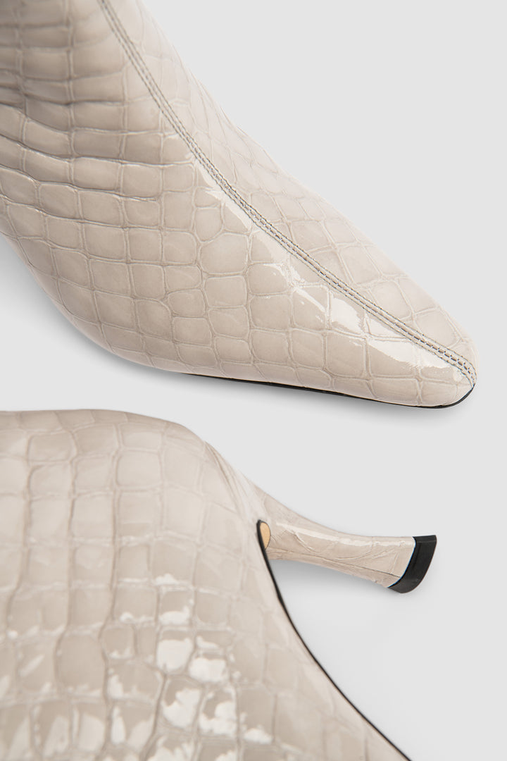 Stevie 42 Croco Embossed Knee-High Boot