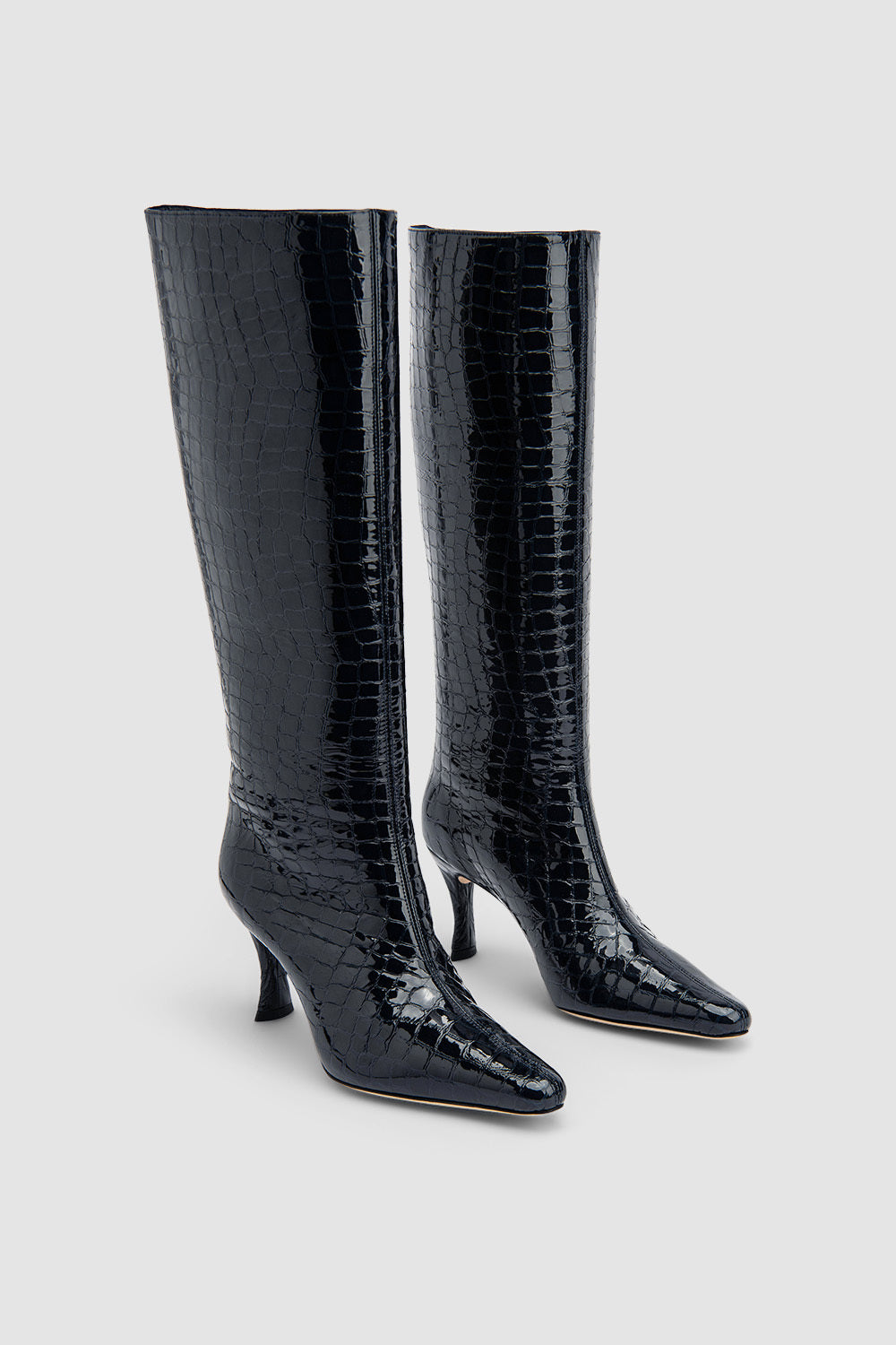 Stevie 42 Croco Embossed Knee-High Boot