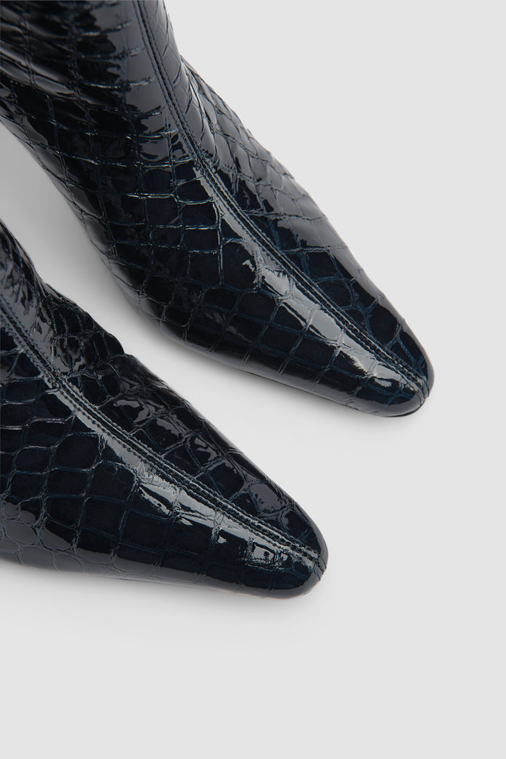 Stevie 42 Croco Embossed Knee-High Boot