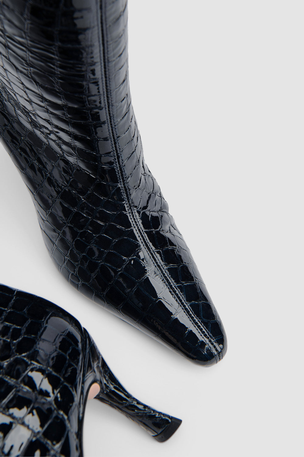 Stevie 42 Croco Embossed Knee-High Boot