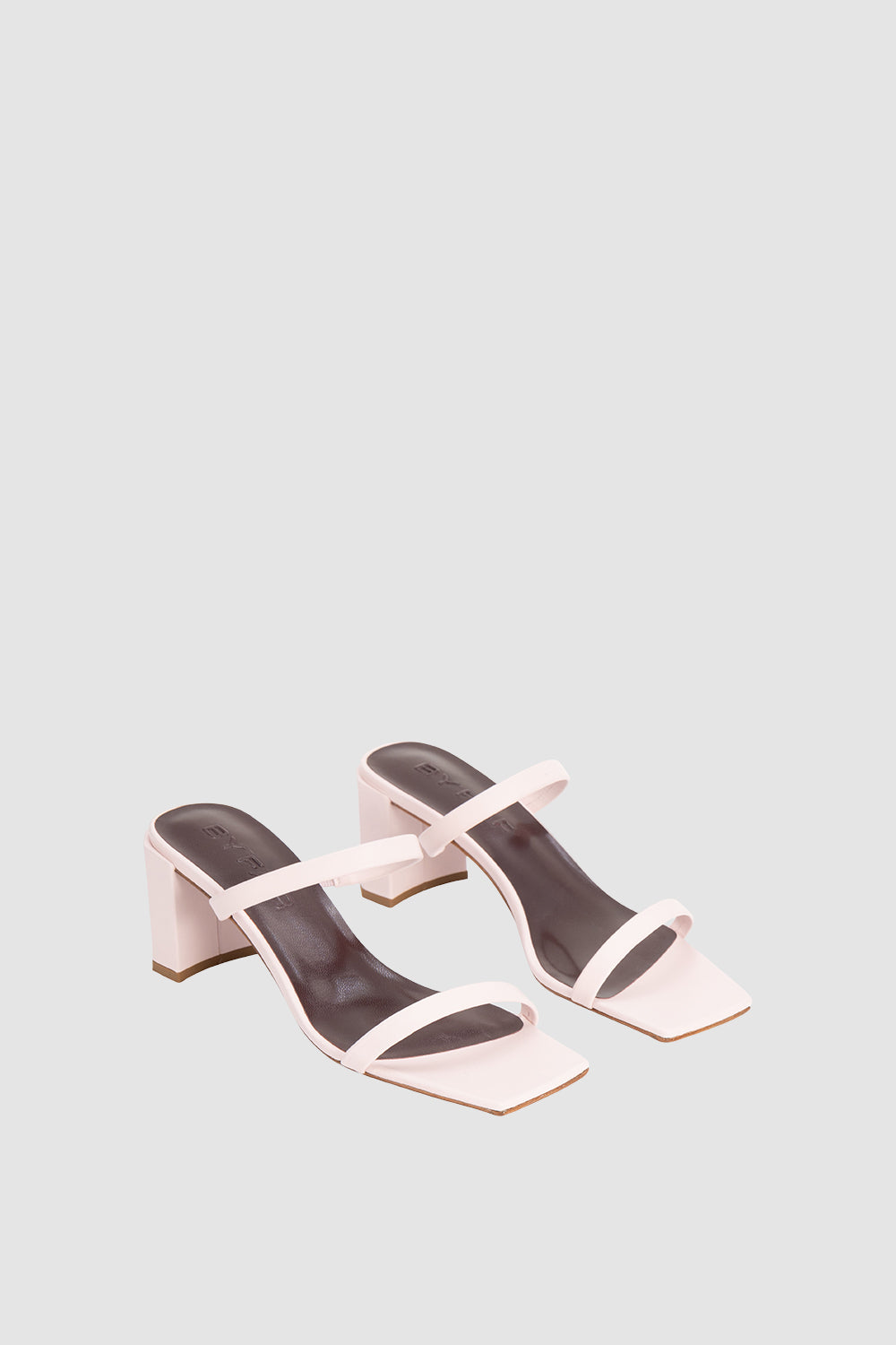 Tanya Baby Pink Nappa Leather Slip-On Mule