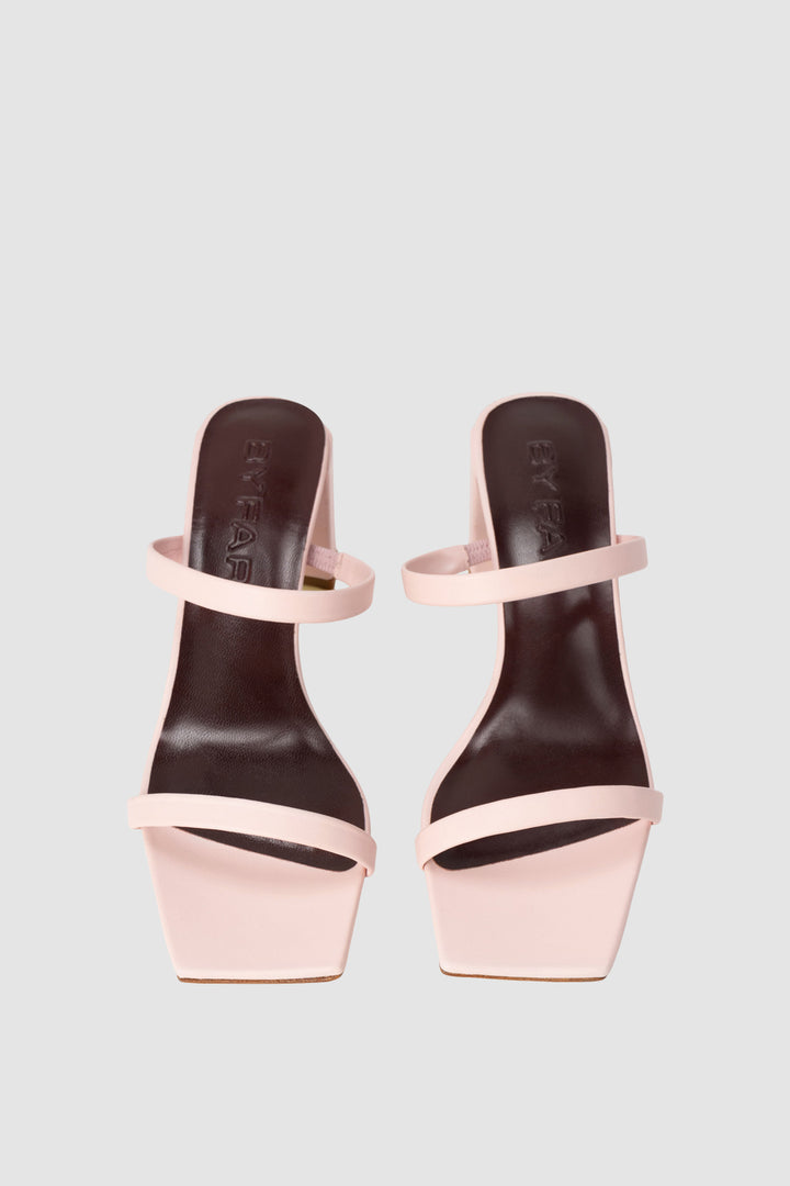 Tanya Baby Pink Nappa Leather Slip-On Mule
