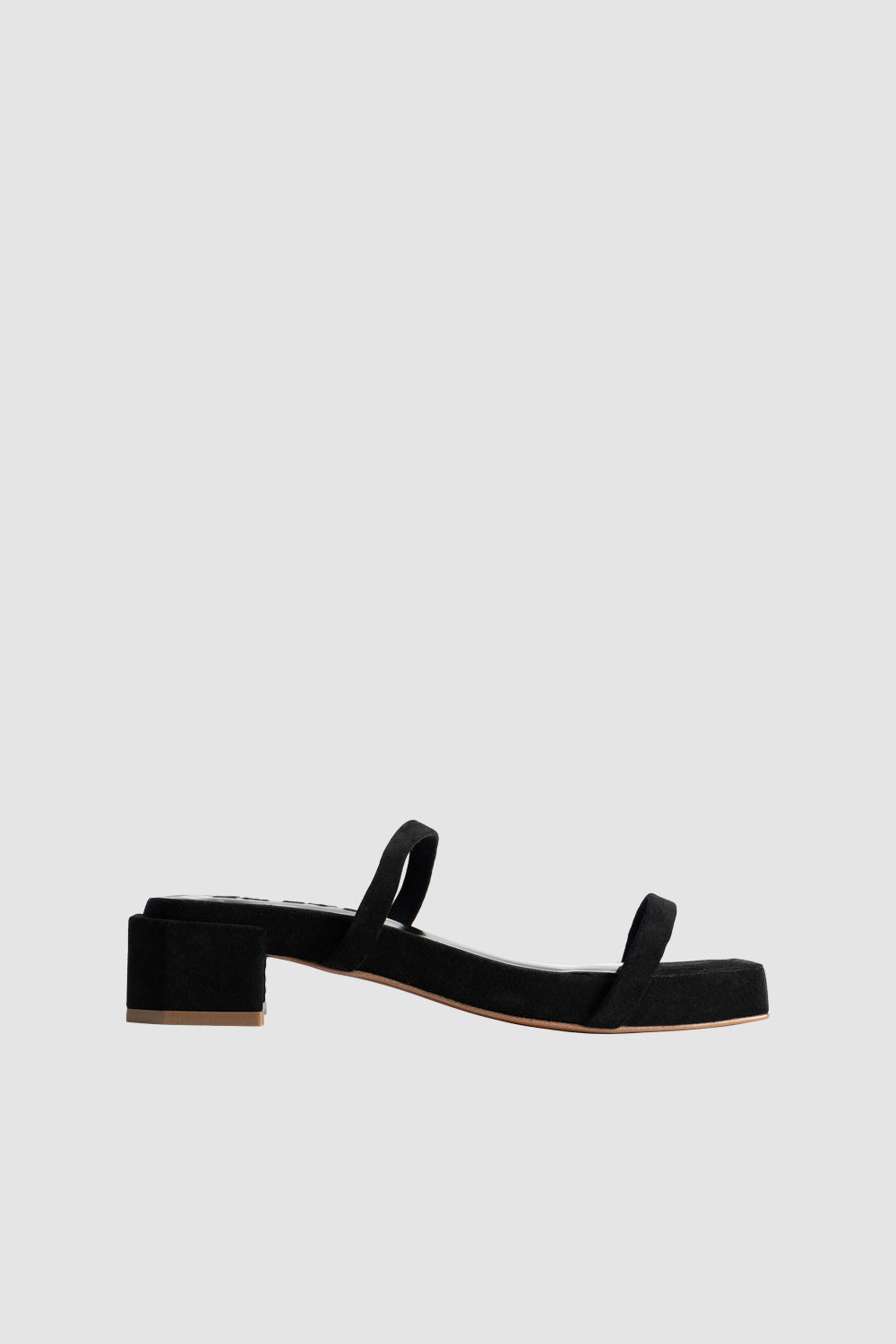 Tanya Flat Black Suede Leather