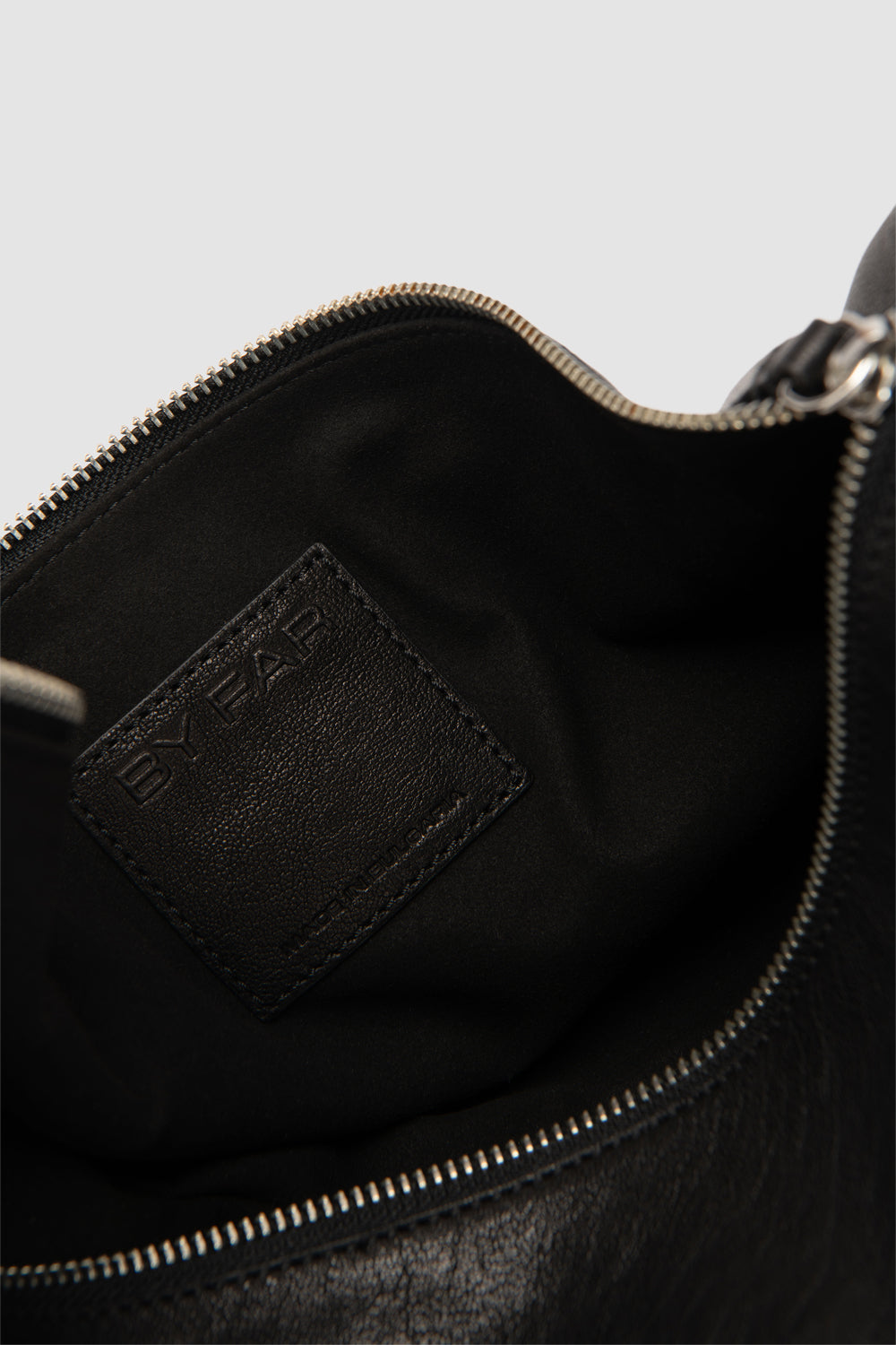 Trayana Black Washed Leather Crossbody Bag