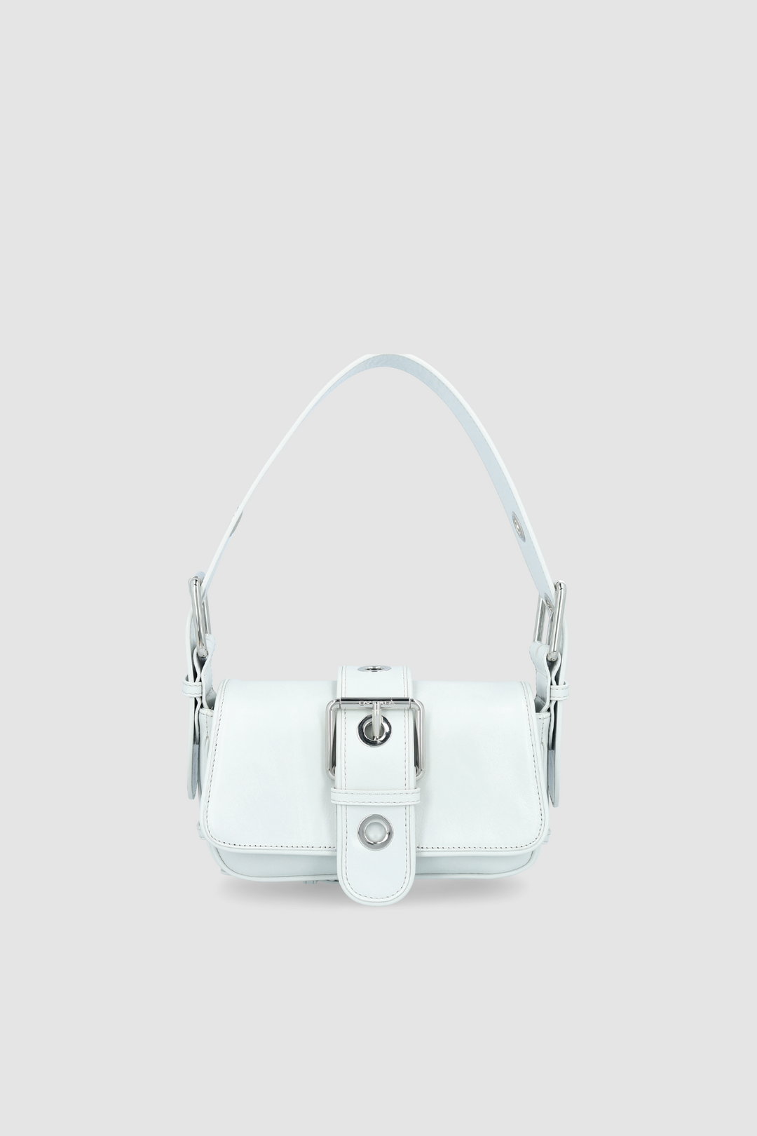 Eloise Burrata Creased Calf Leather Shoulder Bag