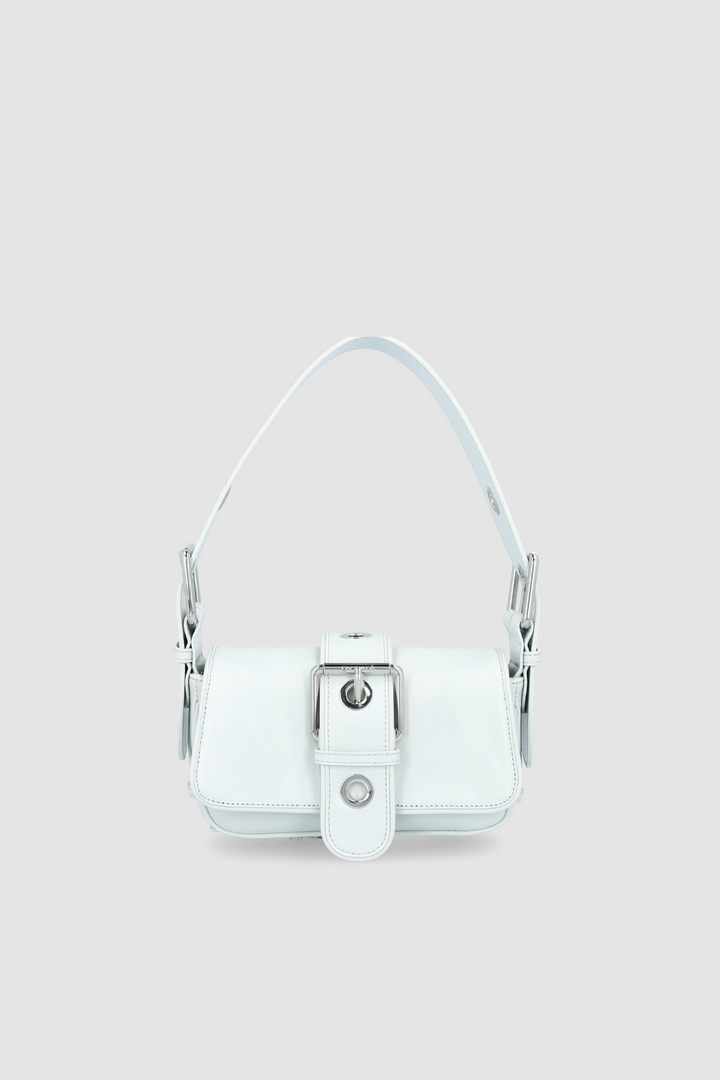 Eloise Burrata Creased Calf Leather Shoulder Bag