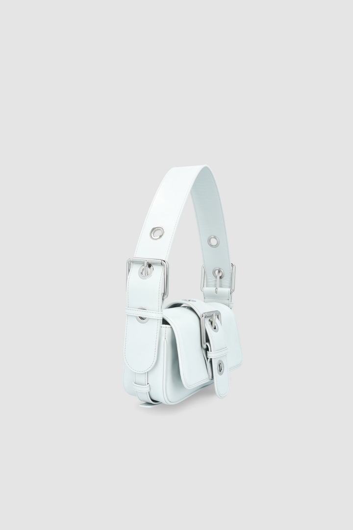 Eloise Burrata Creased Calf Leather Shoulder Bag