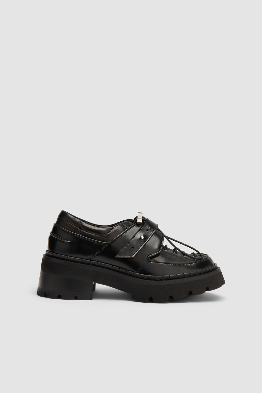 Yaka Creeper Black Semi Patent and Nappa Leather