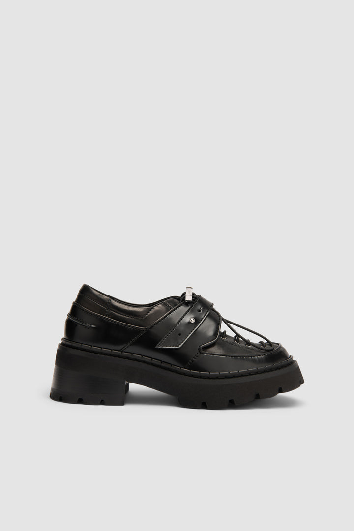Yaka Creeper Black Semi Patent and Nappa Leather