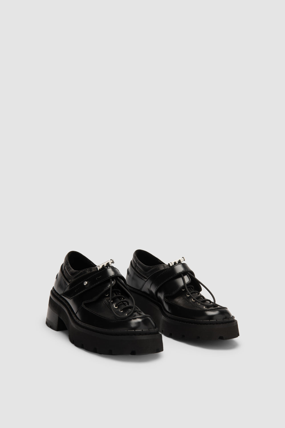 Yaka Creeper Black Semi Patent and Nappa Leather
