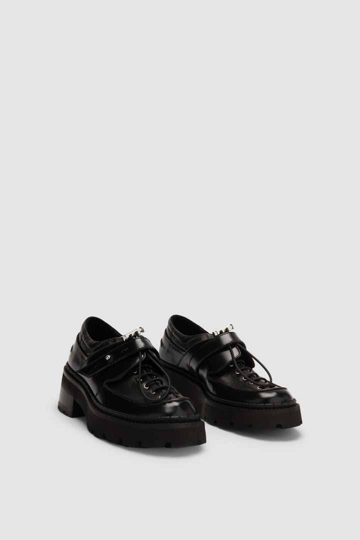 Yaka Creeper Black Semi Patent and Nappa Leather