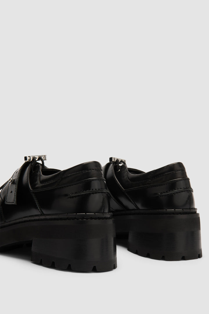 Yaka Creeper Black Semi Patent and Nappa Leather