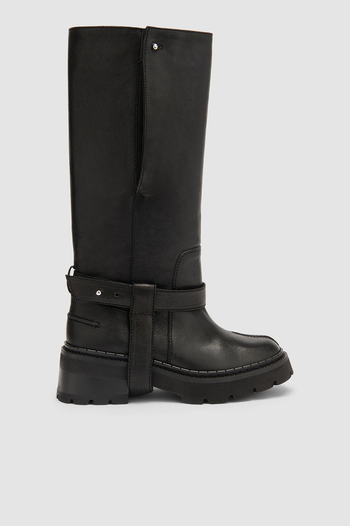 Yaka Boot Black Washed Leather