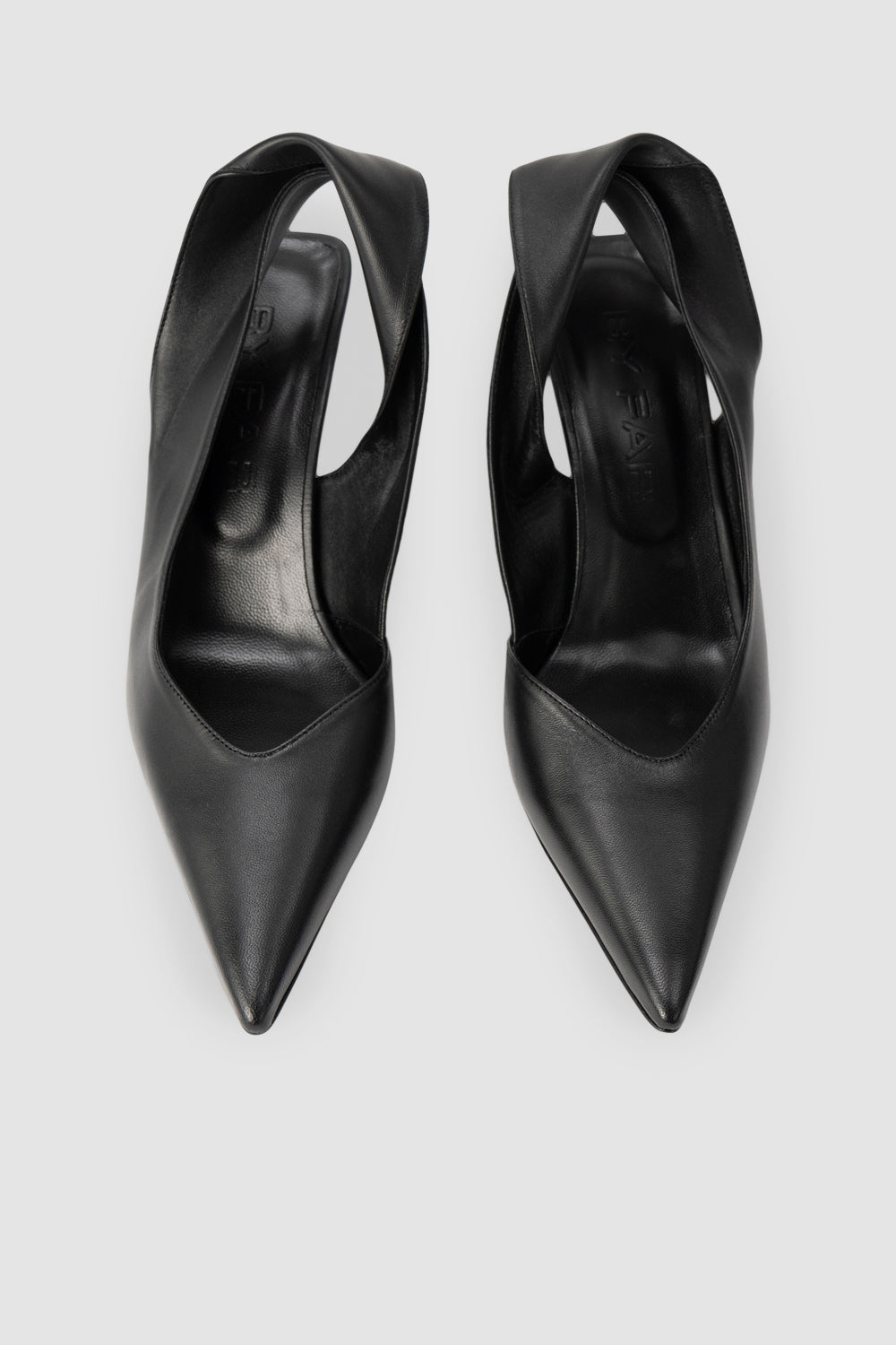 Yasha Black Nappa Leather Slingback Pump