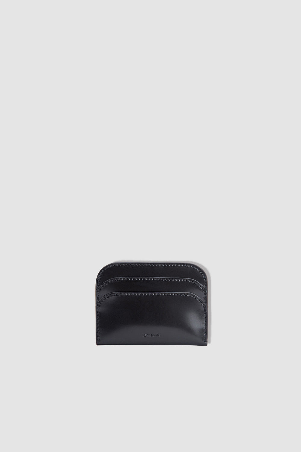 Horizon Black Semi Patent Leather Card Holder