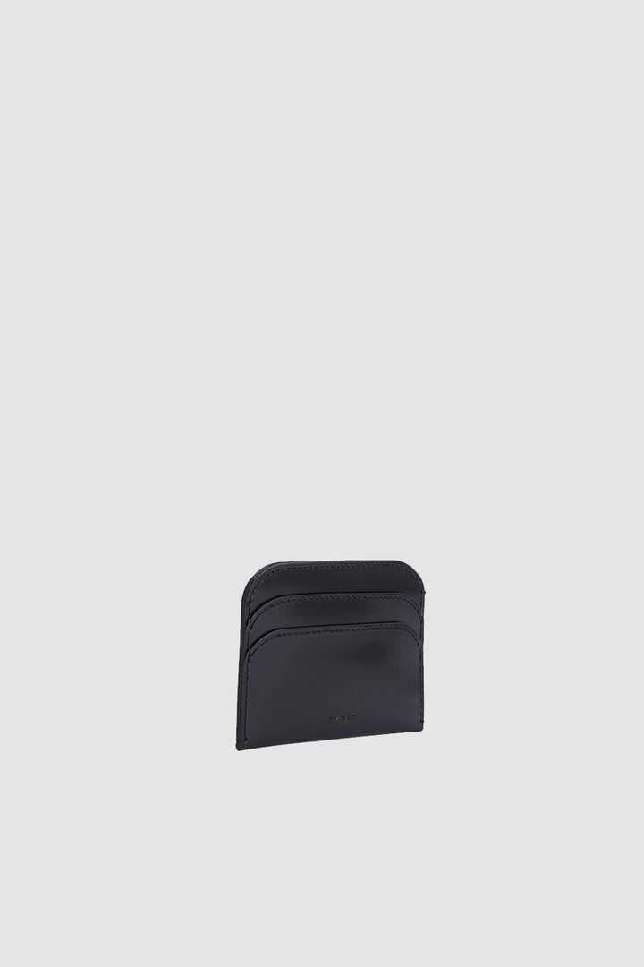 Horizon Black Semi Patent Leather Card Holder