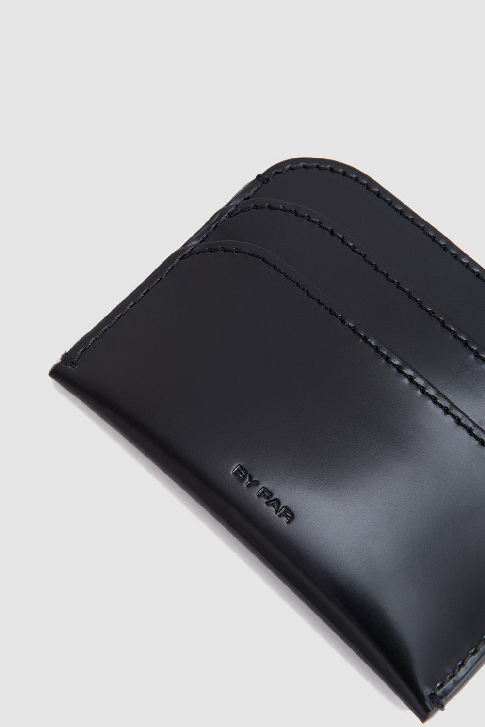 Horizon Black Semi Patent Leather Card Holder