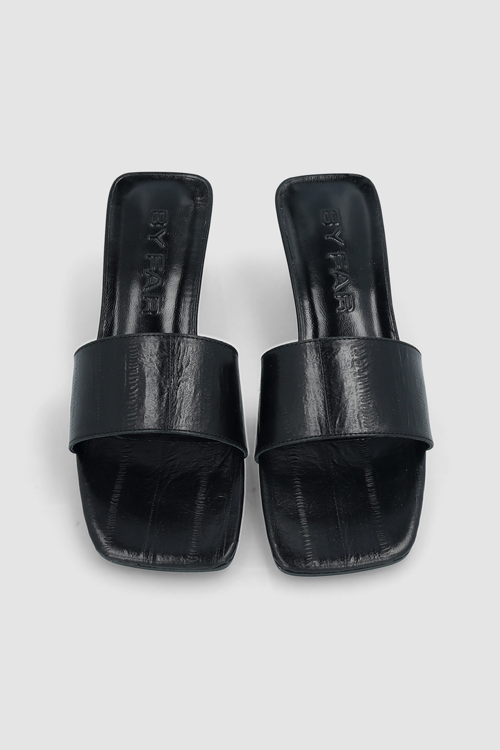 Ceni Black Eel Embossed Leather Slip-On