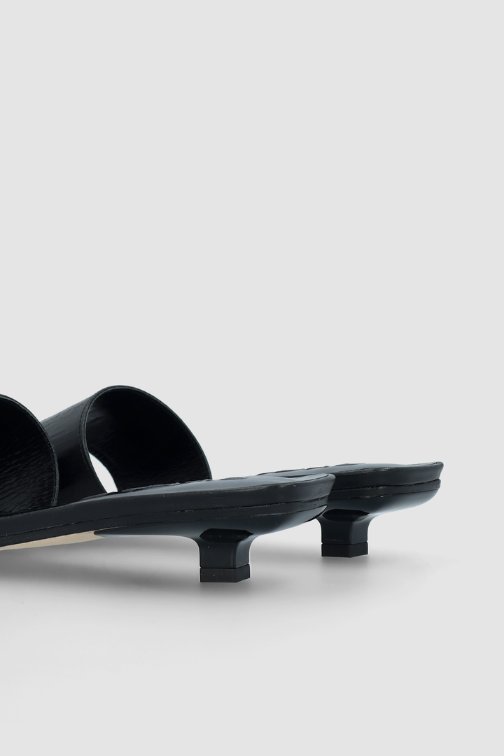 Ceni Black Eel Embossed Leather Slip-On