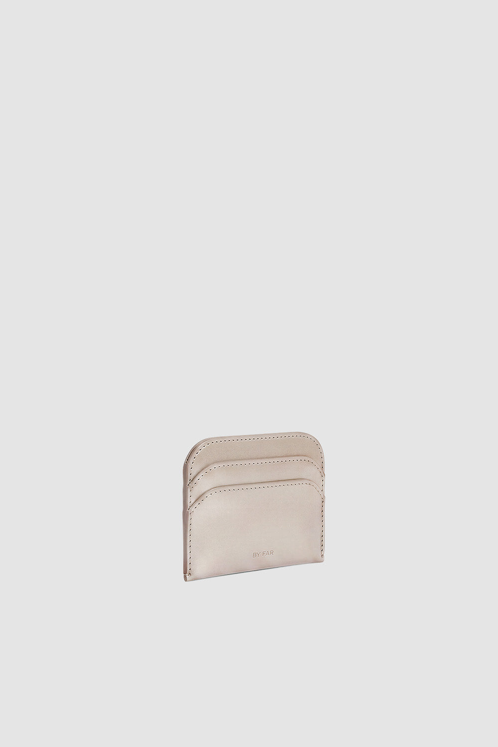 Horizon Champagne Metallic Leather Card Holder