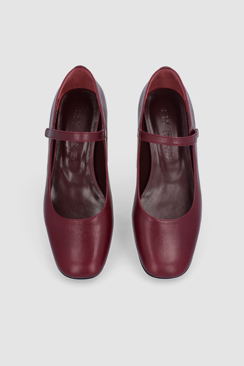 Ginny Sour Cherry Eel Embossed Leather Mary Jane Pump
