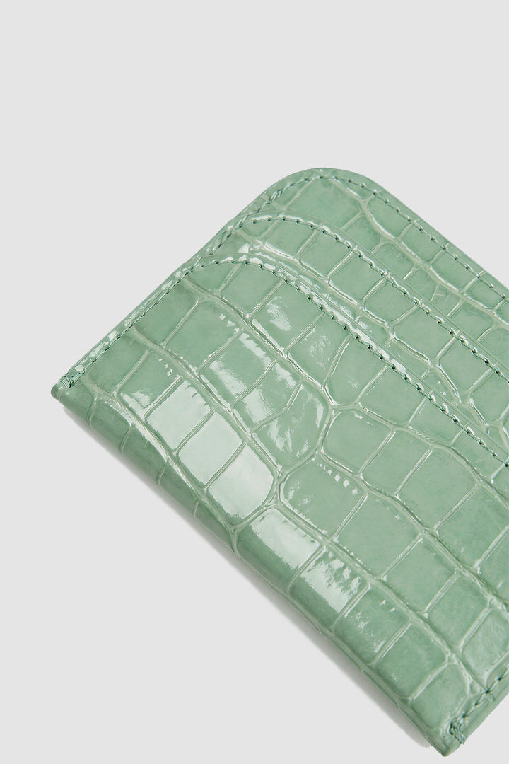 Horizon Fresh Croco Embossed Leather Card Holder