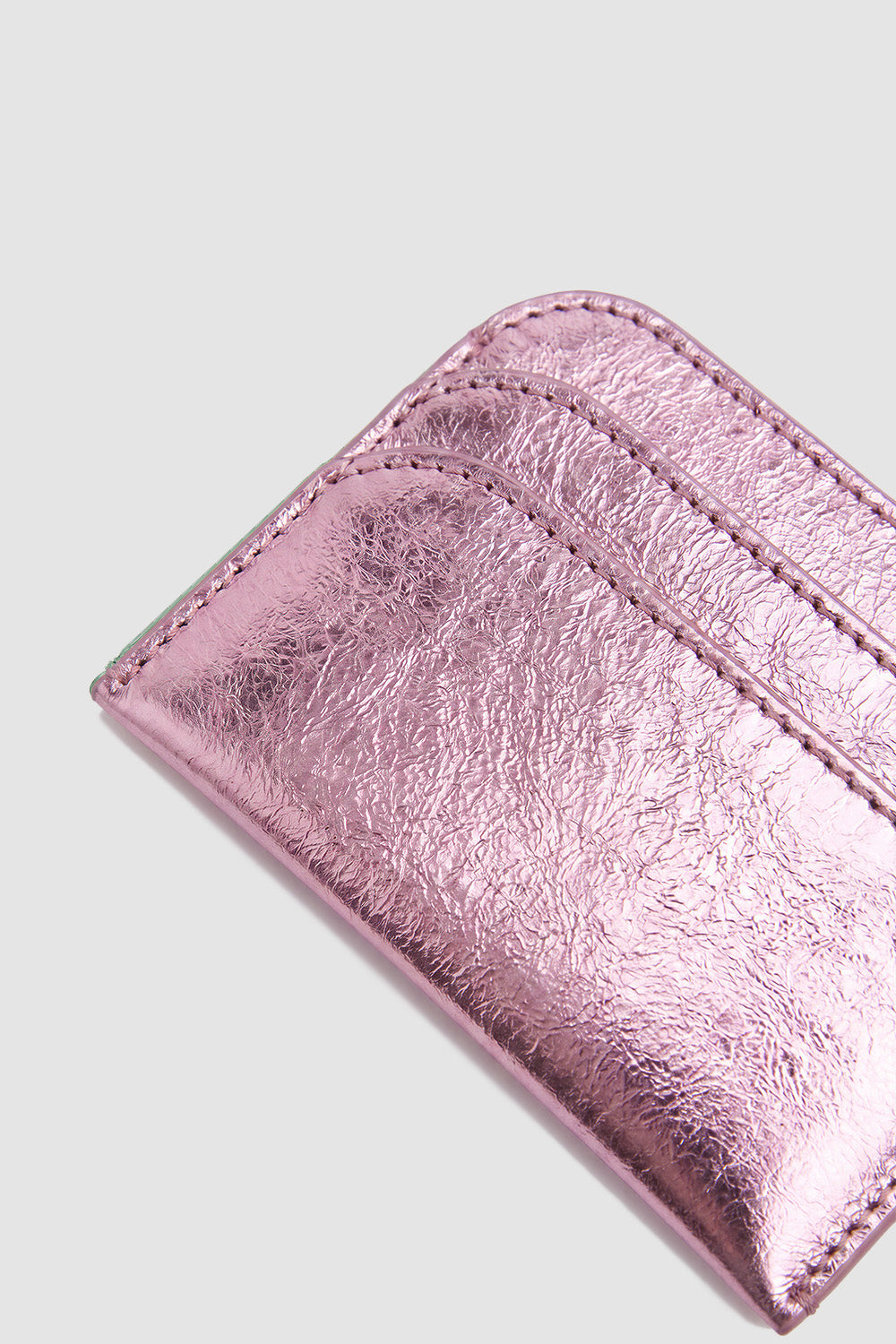 Horizon Pink Metallic Leather Card Holder