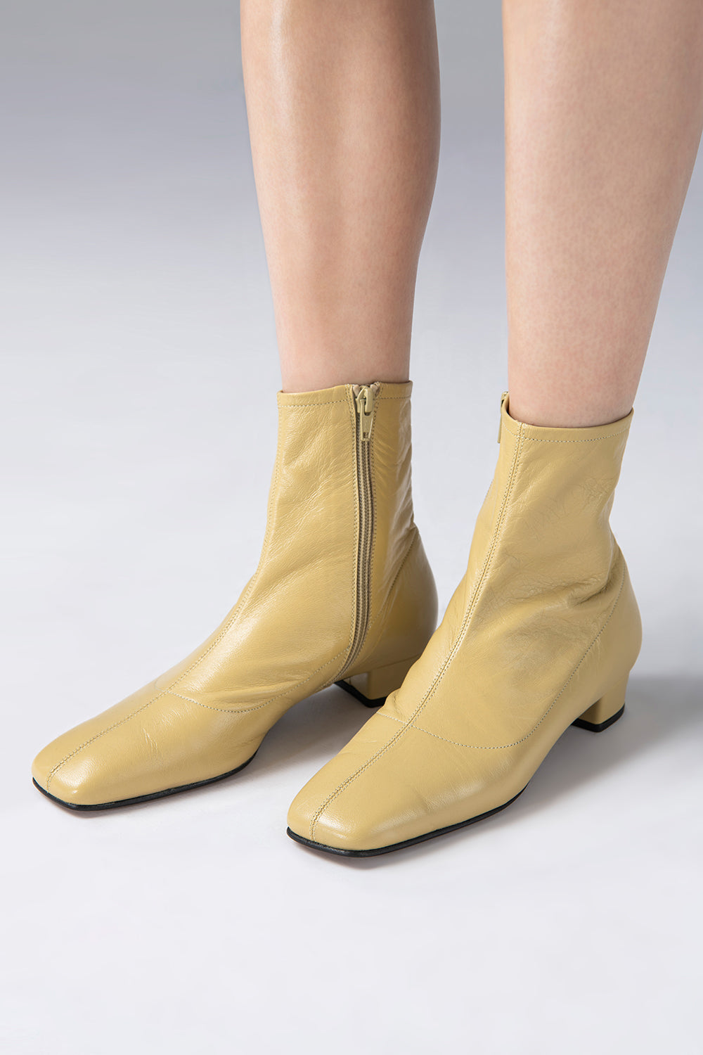 Este Boot Yellow Creased Leather