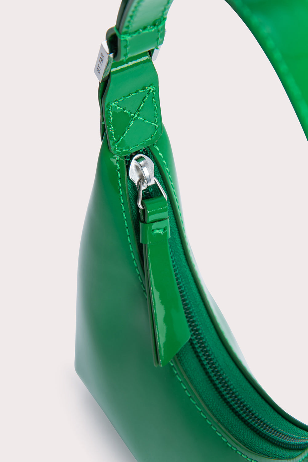 BY FAR Mini Semi Patent Bag - Lime Green
