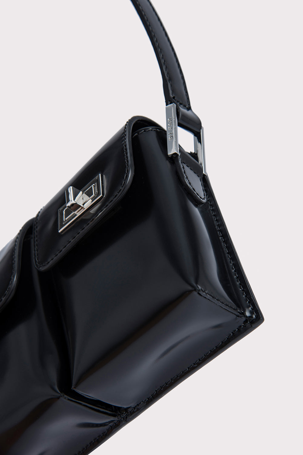 Faux Patent Leather Shoulder Bag