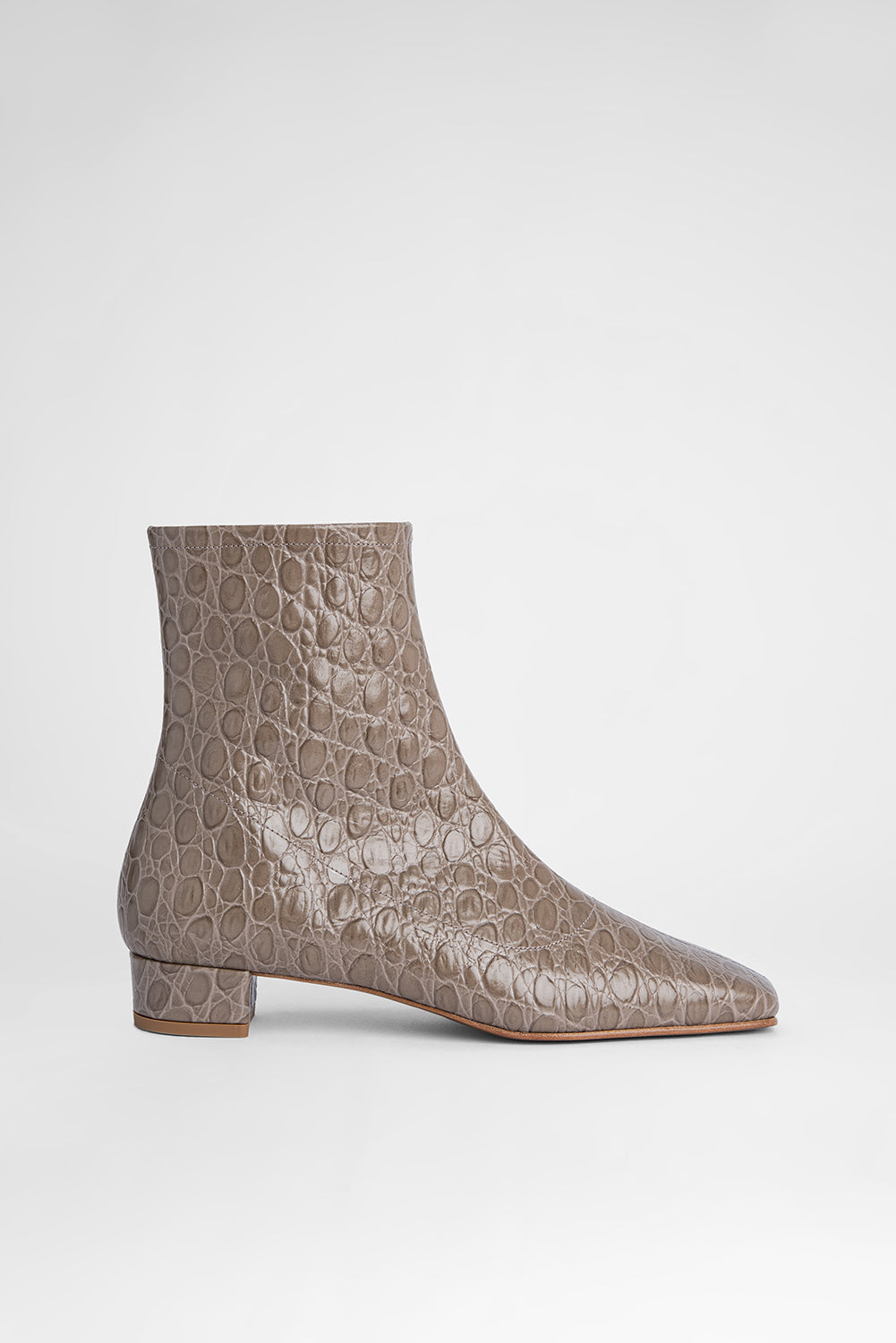 Este Boot Mud Circular Croco Embossed Leather